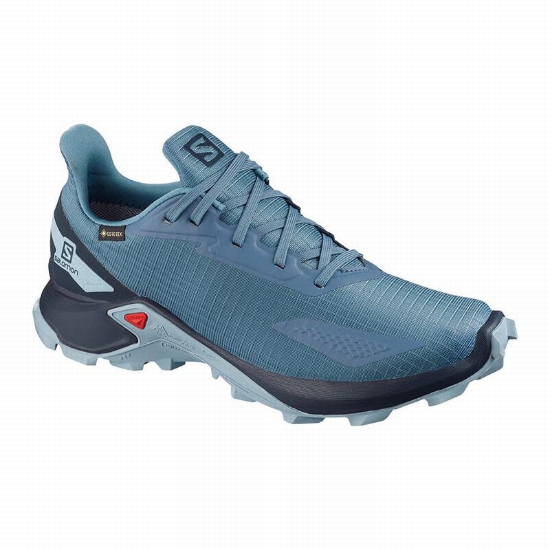 Salomon ALPHACROSS BLAST GTX W Zapatillas Trail Running Mujer - Azules / Azul Marino - Colombia (685